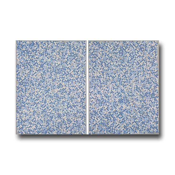 Untitled (blue diptych)